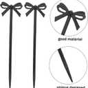 90 Pcs Bow Cocktail Picks Reusable Plastic Fruit Picks for Appetizers Desserts Cake Party Supplies Decorative Food Skewers