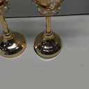 OwnMy 2PCS Crystal Crown Candlestick Holders Tea Light Holders Metal Tealight Candelabra, Gold Crystal Votive Candlesticks Set Elegant Candle Stick Holder Candle Centerpiece for Dining Table, 14" H (35CM)