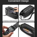 Inateck Sling Bag X, Multi-pocket Crossbody Shoulder Chest Bag with Adjustable Shoulder Strap, Water-resistant Waist Fanny Pack for Men, Women, Travel, Daily Use, Cycling, Hiking, Black, Large