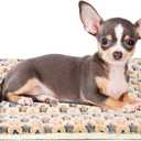 Mora Pets Dog Crate Pad - Ultra Soft Pet Bed With Cute Star Print, Washable Mat for Large Medium Small Dogs, Reversible Fleece Kennel Liner, Cat Bed, 19*24"