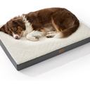 Bedsure Dog Beds Large Sized Dog - Comfy Flat Pet Beds with Removable Washable Cover, Orthopedic Egg Crate Foam Puppy Mat, Suitable for Pet Up to 65 lbs