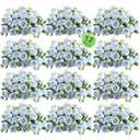 ASTRYAS 12Pcs Blue Artificial Flowers, Fake Peonies Silk Peony Faux Flowers for Decoration DIY Bridal Bouquet Centerpiece Table Wedding Party Home Decor Floral Arrangement(Blue)