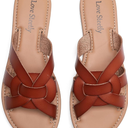 Women's Flat Sandals, Flip Flop Slides Sandal Casual Strapy Sandal Slip on Summer Beach Shoes for Women 6