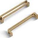 5 Inch(128mm) Hole Center Champagne Bronze Zinc Alloy Solid Cabinet Pulls,Dresser Cabinet Handles Luxury Cabinet Pull Hardware for Bedroom, Kitchen 6 Pack 7600