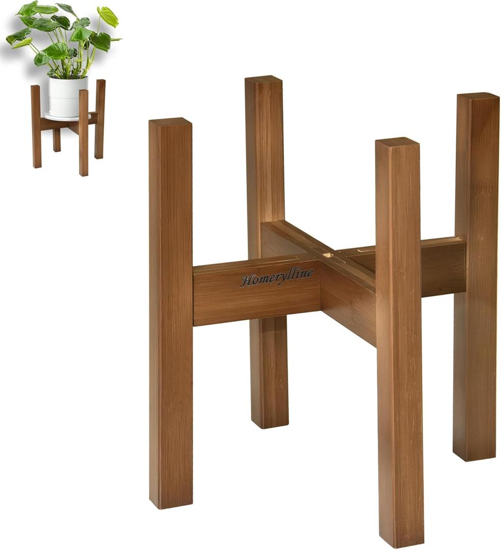 Adjustable plant Stand, bamboo plant Stand, sturdy plant support, suitable for 8, 9, 10, 11, 12-inch flowerpots, Flower Stand for Living Room Balcony Garden Patio