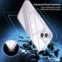 SPIDERCASE Designed for iPhone 15 Case, [10 FT Military Grade Drop Protection] [Crystal Clear] [Not Yellowing] Slim, Clear