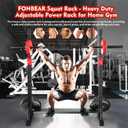 FONBEAR Adjustable Squat Rack, Barbell Rack, Bench Press 550 LBS Max Load Multi-Function Home Gym Weight Lifting Dumbbell Racks Stands - Great for Beginners and Professional Use