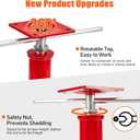 4 Pack House Jacks for Leveling Crawlspace, 16" - 21" Height Range, 11023 lbs Max Load Capacity, House Floor Jacks Post Pole for Leveling