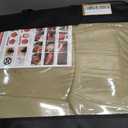 AOOG Car Seat Covers Full Set, Leather Seat Covers for Car, Waterproof Car Seat Protector with Lumbar Support, Automotive Seat Covers Universal Fit for Most Cars SUV Trucks (Full Set, Beige)