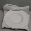 Soup Bowls, Pasta Bowls Rimmed Plates, White Salad Bowls Set of 3, Porcelain Wide Rim Bowls, 6 Oz, Microwave & Dishwasher Safe, Best for foodies and restaurants 8.3 Inch flanging