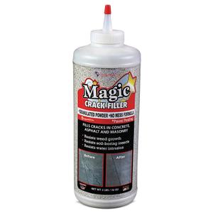 Magic Crack Filler 2LB Concrete Slab Gray, for Filling in Concrete Cracks on Driveways, Walkways and Patios. Installs Easily Dry Granular No Mess and DIY (Gray, 1) (Grey)