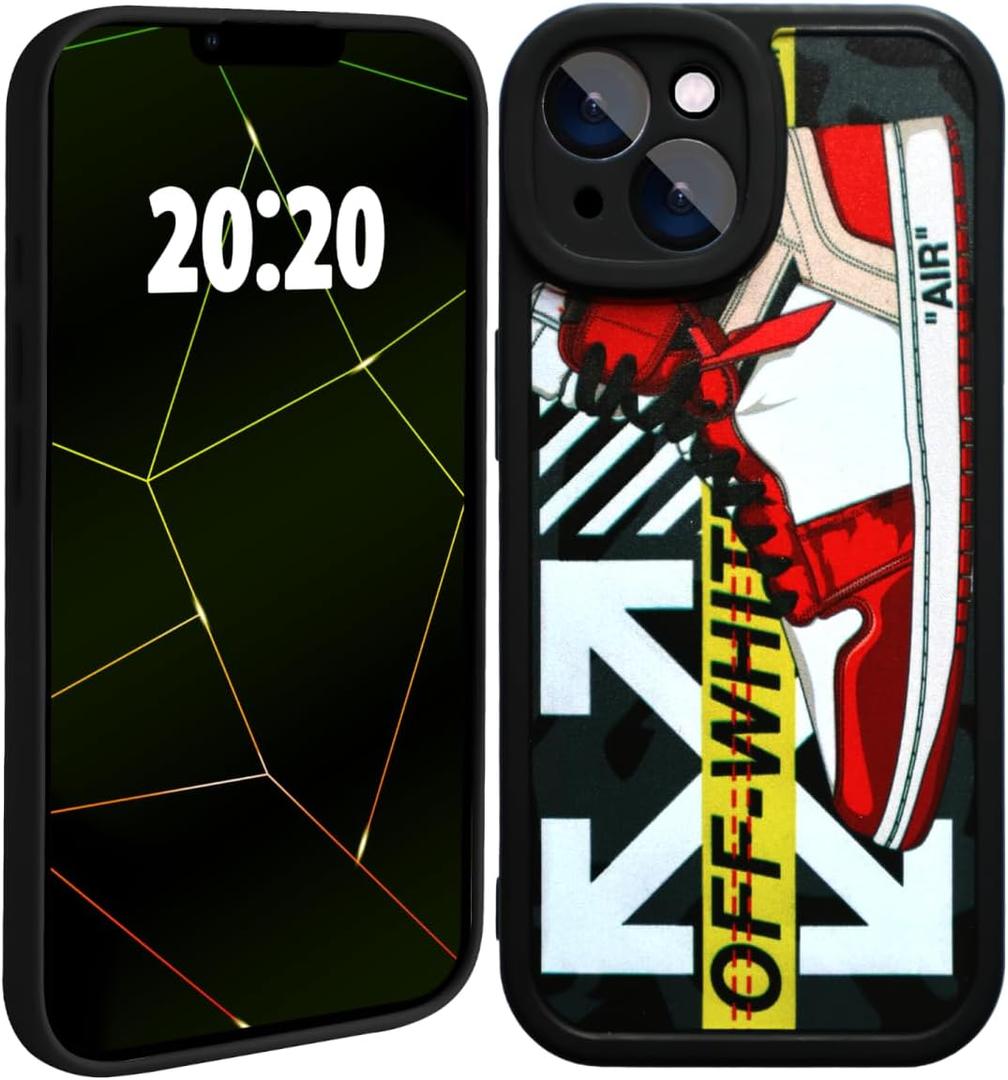 Cool Luxury Phone Case for iPhone 16 Case for Boys,Men Classic Sneaker 3D Design,Aesthetic Street Shockproof Designer Cases Compatible with iPhone 16 Red