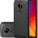 Case for Moto G7 Power/Moto G7 Supra/Moto G7 Optimo Maxx XT1955 Case, Slim Thin Carbon Fiber Phone Case TPU Back Cases Anti-Scratch Shockproof Protective Cover for Motorola Moto G7 Power Black