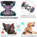 Timos Dog Harness,No-Pull Pet Harness Adjustable Soft Padded Dog Vest,Reflective No-Choke Pet Oxford Vest with Easy Control Handle for Large Dogs,Moon Night, Large