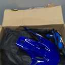 Youth Dirt Bike Helmet DOT Certified - Full Face Motorcycle Helmet for Off-Road, ATV, Street Riding, Includes Adjustable Goggles & Protective Gloves, Blue Medium