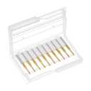 uxcell 10Pcs 1.9mm Titanium Coat Carbide End Mill Engraving Milling Cutter CNC Router Bits for PCB Machine, 1/8" Shank