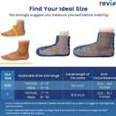 REVIX Microwavable Booties for Cold Feet Moist Heat Therapy, Heated Slippers Women & Men for Soothing Cold Foot, Microwavable Foot Warmers, Non-Slip Sole & Adjustable Fit, Navy S