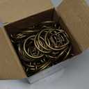 Maitys 100 Pcs Metal Curtain Rings with Eyelet 1.5-inch Inner Diameter Eyelet Curtain Rings for Drapery Clips Hooks for Sliding Window Bathroom Door Shower Rod (Bronze)