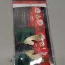 azuza Christmas Pet Collar Santa Print Xmas Dog Collar with Removable Glitter Antler Bowtie, Adjustable Dog Collars Accessories for Large Dogs (L - Neck:18-26 inch)