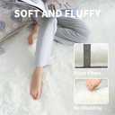 KCHOWUA Cream White Fluffy Shag Rug for Bedroom,4'x6' Machine Washable Soft Shaggy Fuzzy Small Area Rugs for Living Room,Cute Furry Plush Kids Rugs Nursery Dorm Boys Girls Bed Room Carpets,Ivory