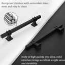 10 Pack 6-1/4 Inch Cabinet Pulls Black Cabinet Handles Matte Black Drawer Pulls Kitchen Cabinet Handles Kitchen Cabinet Hardware
