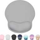 Ergonomic Mouse Pad Wrist Support, Comfortable Mouse Pad Wrist Rest, Relieve Wrist Pain Gel Mouse pad, Non-Slip Rubber Base Mousepad for Laptop, Computer, Prefect for Office & Home (Gray (9L x 10.6W inches)