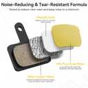 AGPTEK Bike Brake Pads, High-Performance Brake Pads, Disc Brake Pads & Spring (Semi-Metallic&Resin) for Mountain Bike Disc Brakes,Bike Pads Compatible with TRP Tektro Shimano Deore Br