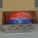 Flexible Race Car Track 15 Ft Starter Set with Suction Cups Compatible with Diecast 1/64th Car for Ages 3 & Up Classic Blue and Red Double Track Long Rolls Up Portable Racetrack