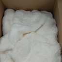 BENVWE Faux Fur Throw Blanket for Couch Bed - Fluffy Soft Thick Bubble Blanket for Living Room Home Decor - Mothers Day Birthday Gifts for Women, Cream White, 63" x 80"