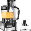 Hamilton Beach Stack & Snap Food Processor and Vegetable Chopper, BPA Free, Stainless Steel Blades, 12 Cup Bowl, 2-Speed 450 Watt Motor, Black (70725A)