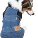 Dog Denim Jumpsuit Overalls, Dog Jeans Overalls Clothes, Puppy Costumes for Dogs Cat (X-Large)