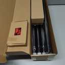 KAMANINA Black Curtain Rods for Windows 72 to 144 Inches (6-12ft), 1 Inch Heavy Duty Curtain Rod 32 to 144, Long Decorative Single Drapery Rods, Twisted Cage End