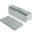 Adam Bath Kneeler and Elbow Rest Pad Set - Baby Bath Kneeling Pad with Arm Support and Pockets - Thick and Non-Slip Bathing Grey