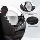 Fit for Toyota Corolla Seat Covers 2001-2026,Nappa Leather, 360° Full Protection, Thick Padding & Memory Foam, Waterproof & Stain-Resistant Car Seat Cover Full Set (5 Seat,Black&Red)