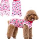 Coppthinktu Recovery Suit for Dogs After Surgery, Dog Onesie Surgery Recovery Suit for Female Spay, Soft Male Surgical Pajamas Bodysuits for Puppy to Anti Licking Dog Cone Alternative, Size: Small