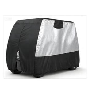 HMAZAE Golf Cart Cover 4 Passenger with Clear PVC Windows, 420D Heavy Duty Waterproof Golf Cart Seat Cover for 86" Roof Yamaha EZGO Club Car, Windproof All-Weather Golf Cart Accessories (2 Passenger)