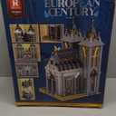 Reobrix Medieval Castle Building Block Set with Light,Architectural Model Kit 66027,European Century Church,Construction Model for Adult and Teens Age of 14+,Home Decoration,Idea Art Gift,3183 PCS