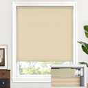 LazBlinds Cordless Cellular Shades, No Tools No Drill Light Filtering Honeycomb Shades Pleated Blinds for Windows, Light Filtering-cream, 27'' W × 48'' H