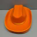 Adult's Rodeo Orange Cowboy Hat Costume Accessory. 4 pieces