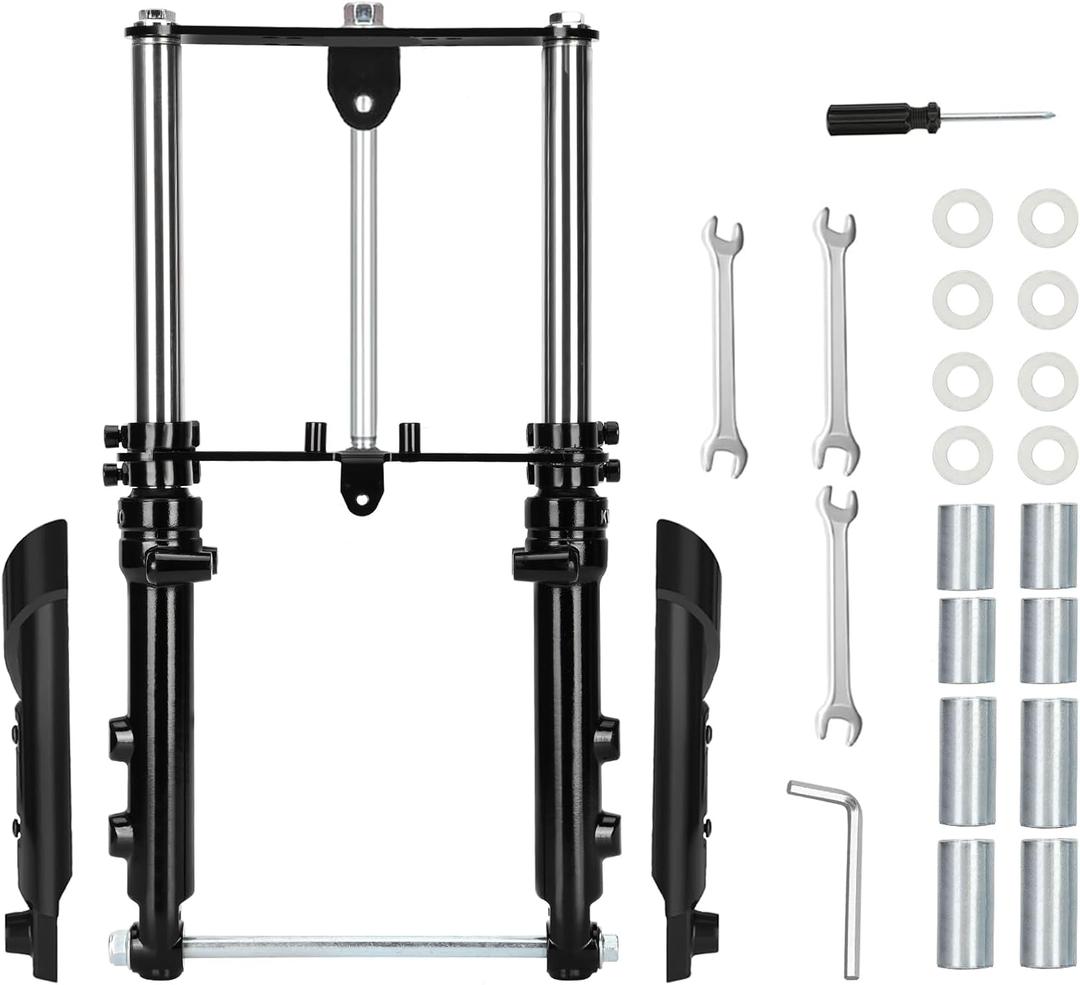Mini Bike Suspension Kit-Mini Bike Front Fork Suspension Kit Replacement for Coleman CT100U/TrailMaster Storm 200/GMB100, Universal, Small Motorcycle Shock Absorber Fork Frame Upgrade Kit