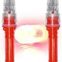 2 PCS Boat Flares Boat Flares Coast Guard Approved Marine Intelligent Light Control for Fishing Nets, Buoys, Boats Marine Flares Waterproof Boat Safety Kit Emergency (red, 2pcs)