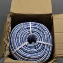 3/4 Inch x 200 Feet Double Braid Polyester Rope 20000Lbs Breaking Strength Strong Pulling Rope for Tree Work Camping Swings(Blue White)