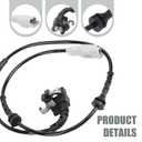 2 x ABS Wheel Speed Sensor, Anti-Lock Brake Speed Sensors Replacement, #4545L0 454508 9665386880 Rear Left and Right Anti-Lock Sensor,Compatible with Peugeot 307 308 408 (Black)