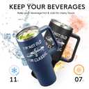 NOWWISH 40oz Tumbler with Handle and Straw for Men, I am Not Old Funny Christmas Gifts for Dad Husband Grandpa, Large Insulated Mug, Stocking Stuffer Idea - Navy Blue
