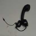 Retro 3.5mm Telephone Handset Cell Phone Receiver Mic Microphone Speaker for iPhone iPad Mobile Phones Cellphone Smartphone (Black)