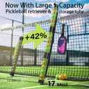 17 Balls Pickleball Ball Retriever & Ball Holder Storage with Strap, Back Saver for Pickleball Accessories, Quick for Pickleball Tube Ball Pickup