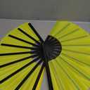 13inch Large Rave Fan Popping Fan Clacking Fans for Line Dancing,Hand Fans for Women Foldable,Boots on The Ground Fan,Portable for Outdoor,Wedding,Party,Decoration(Yellow,2 Packs)