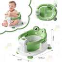 Baby Bath Seat for Babies 6 Months & up Non-Slip Toddler Bath Seats for Sitting Up Infant Bathtub Chair with Suction Cups and Soft Cushion for Baby Shower Tub Seat (Green)