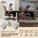 Office Chair Mat Carpet Protector: 36" x 48" Plastic Heavy Duty Computer Desk Mats with Lip for Low Flat and No Pile Carpeted Floor - Clear Rug Pad for Rolling Chairs Work Home Gaming Convex Shape