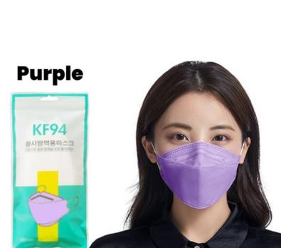 50/100 Pack KF94 Face_Covers, Color MskBlack Msk4-Layer Msk outdoor Daily Use, Purple (5 Pack)